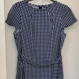 Chaps blue checkered dress, size 10